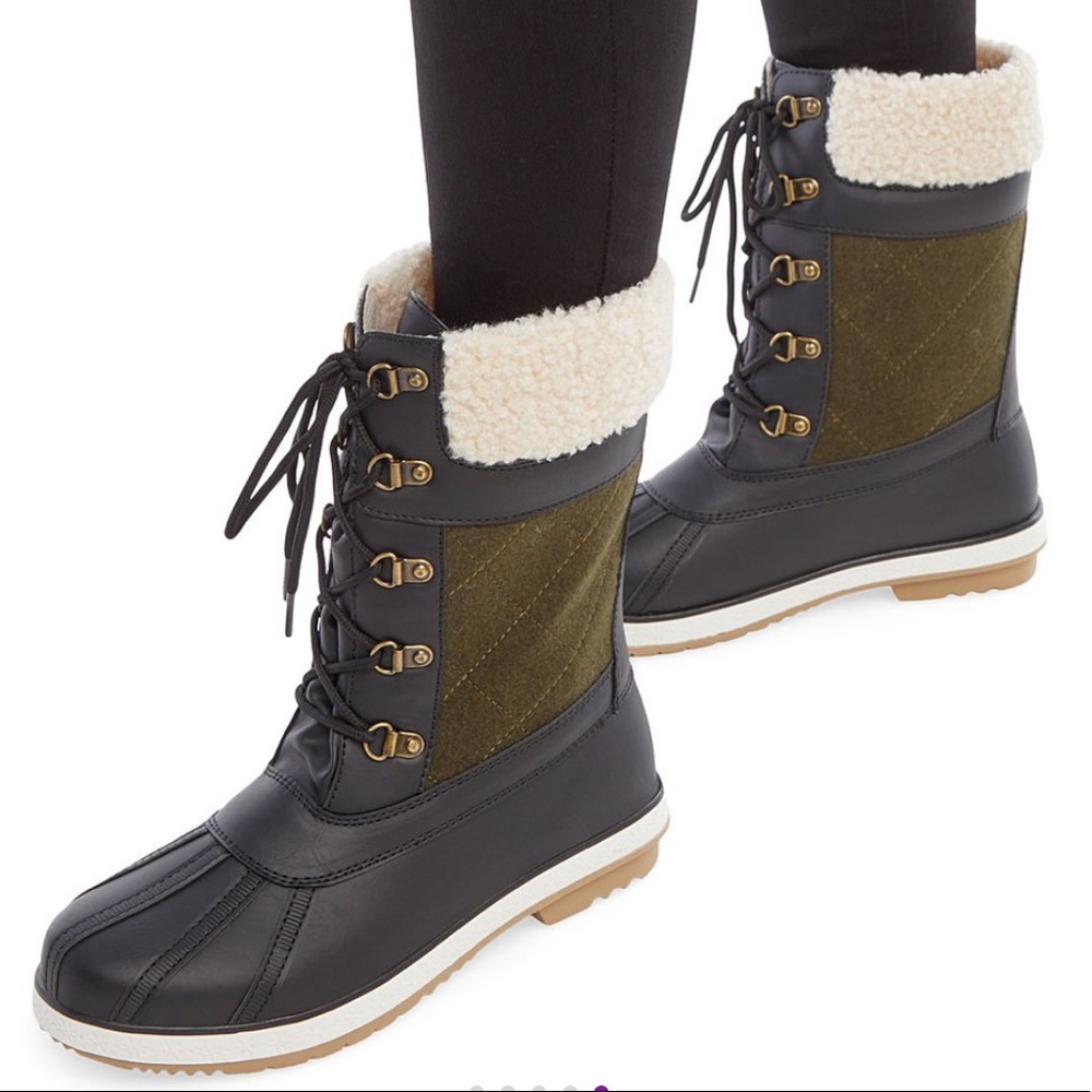 Justfab Jazmyne Quilted Sherpa Boots
